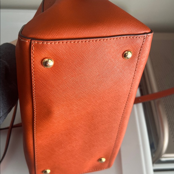 Michael Kors saffiano orange leather satchel + crossbody - Picture 10 of 14